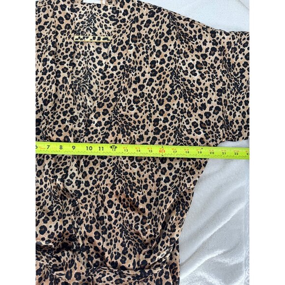 Inner Most Kimono Robe Nightgown Leopard Print - Picture 6 of 10